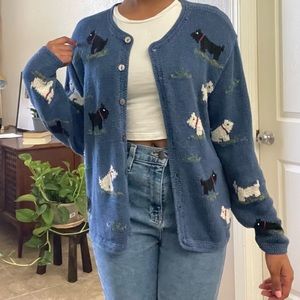 Talbots puppy cardigan